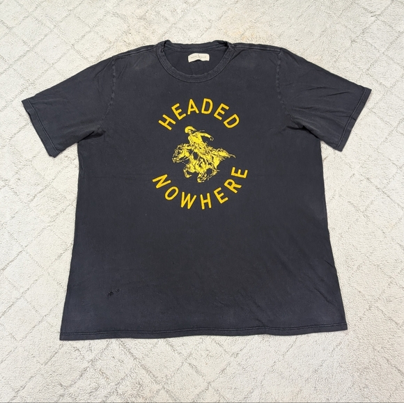 imogene + willie Other - Imogene & Willie Shirt Mens XXL Black Headed Nowhere Cowboy Graphic Tee